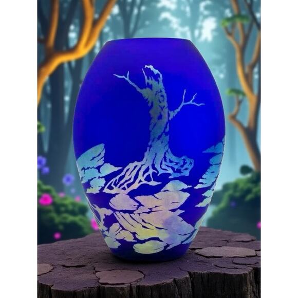 Fenton Favrene Wild Horses Oval Vase-Robin Spindler-Signed Limited Ed-2005-Art - Picture 2 of 8